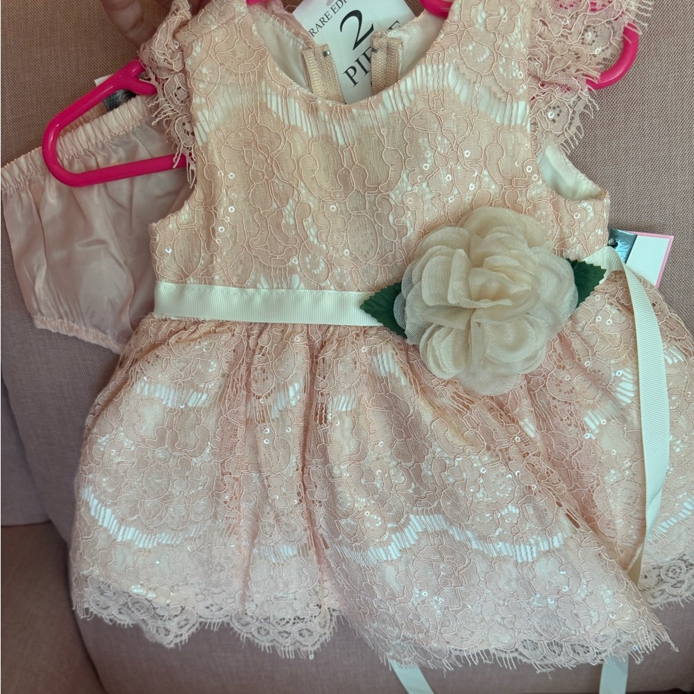 Pink/ Ivory Sequin Dress